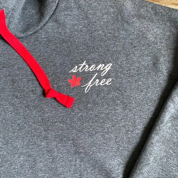 HBC Strong and Free Team Canada Heather Blue  Olympics Hoodie - Picture 5 of 7